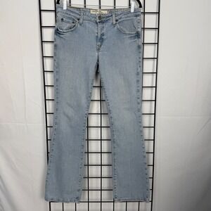 Vintage Y2K Levi's 518 Jeans Womens‎ 11 x 34 Blue Denim Super Low Rise Bootcut
